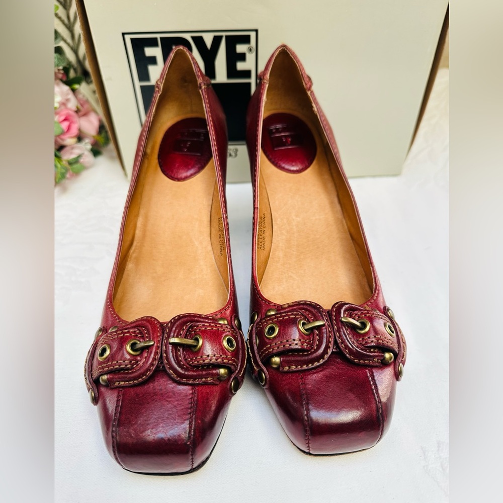 Frye Andie Pump In Wine, Size 6.5